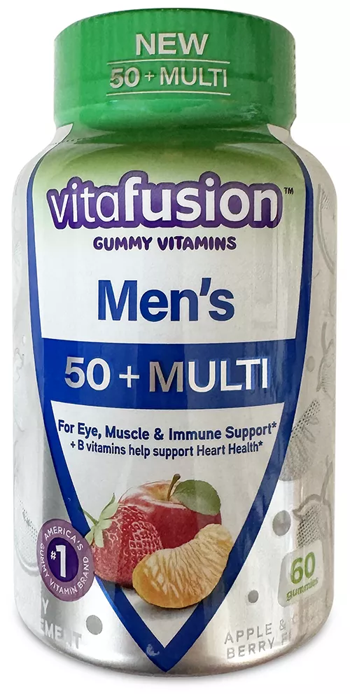 bottle of Vitafusion Men's 50+ multi