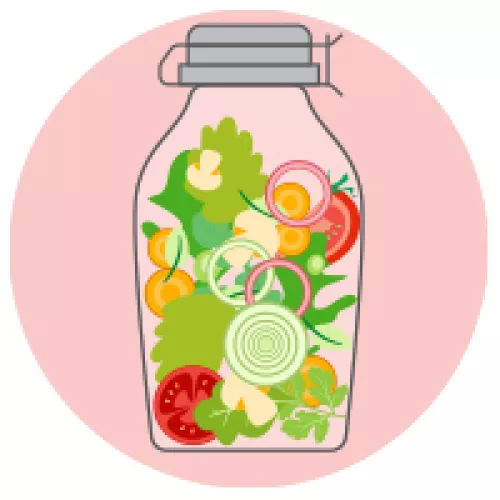 glass jar with vegetable scraps