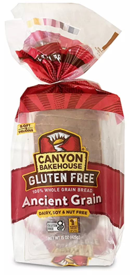 Package of canyon bakehouse gluten free ancient grain