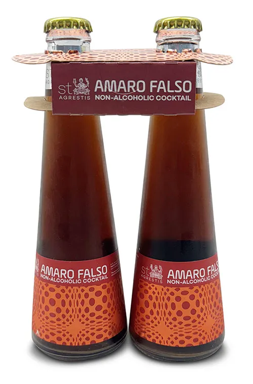 2 bottles of St. Agrestis Amaro Falso non-alcoholic cocktail