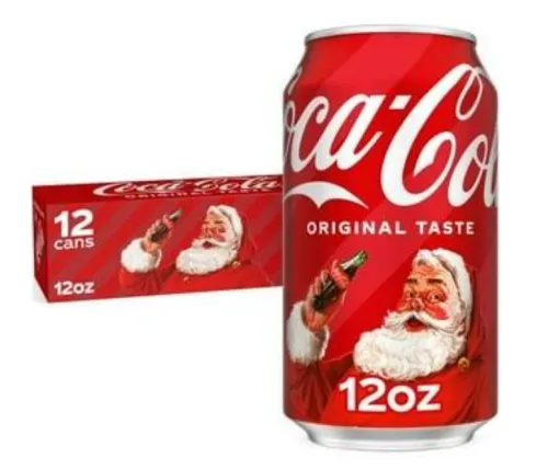 Christmas-themed can of Coca-Cola
