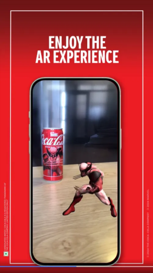 Coca-Cola partnership with Marvel advertisement on Facebook
