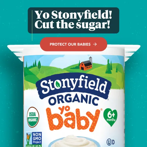 Stonyfield Organic campaign graphic