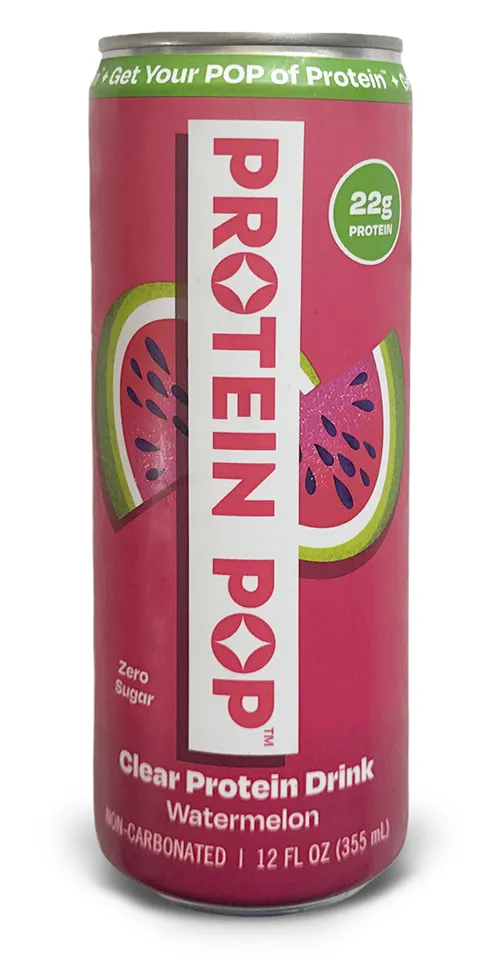 Can of Protein Pop Watermelon Clear Protein drink