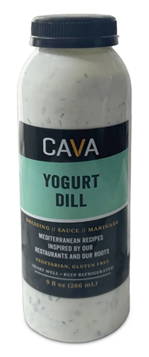 bottle of Cava yogurt dill dressing