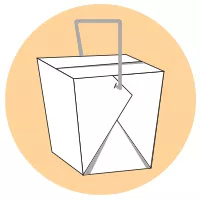 asian food takeout box
