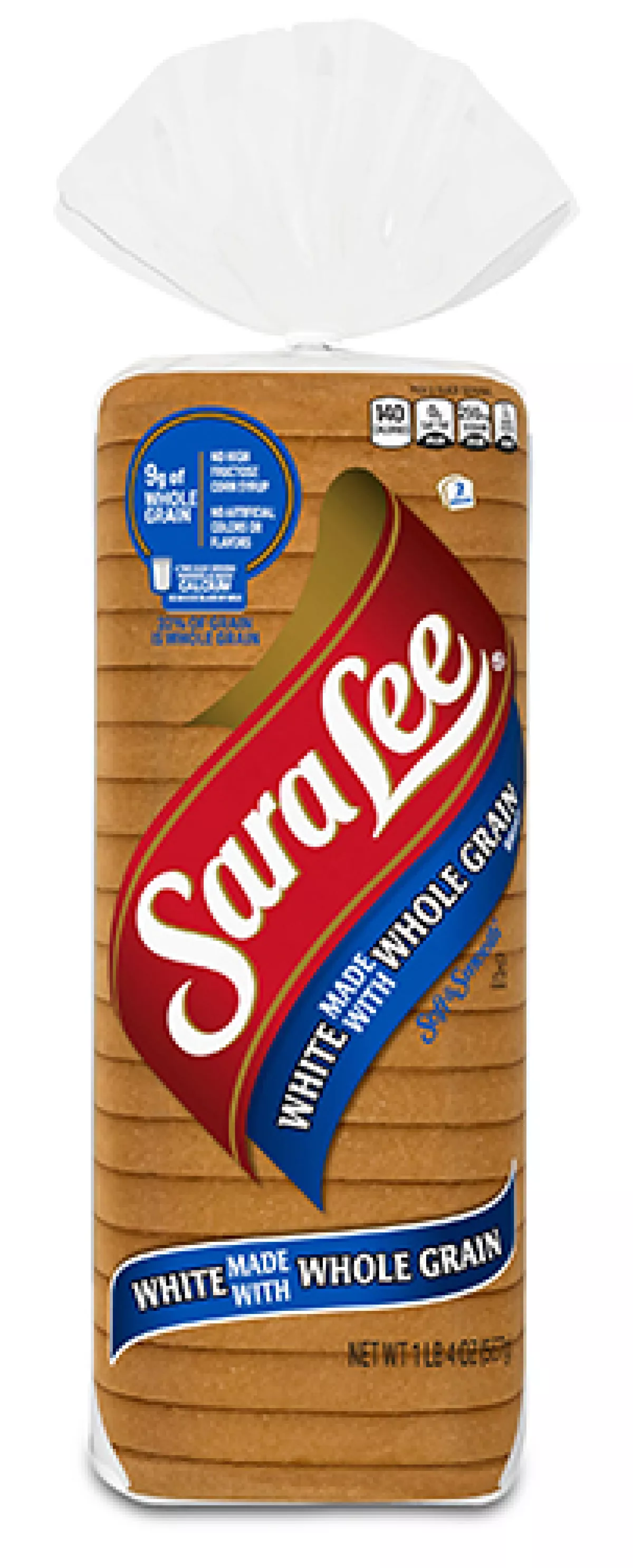 Sara Lee white made with whole grain bread