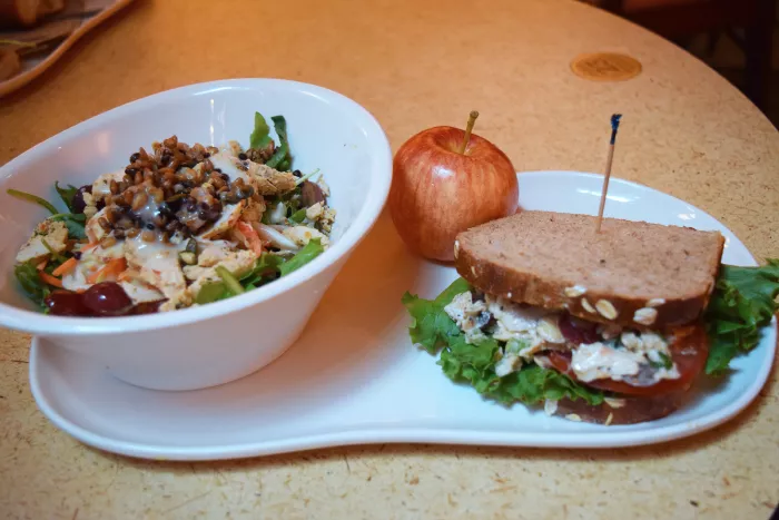 salad and sandwich
