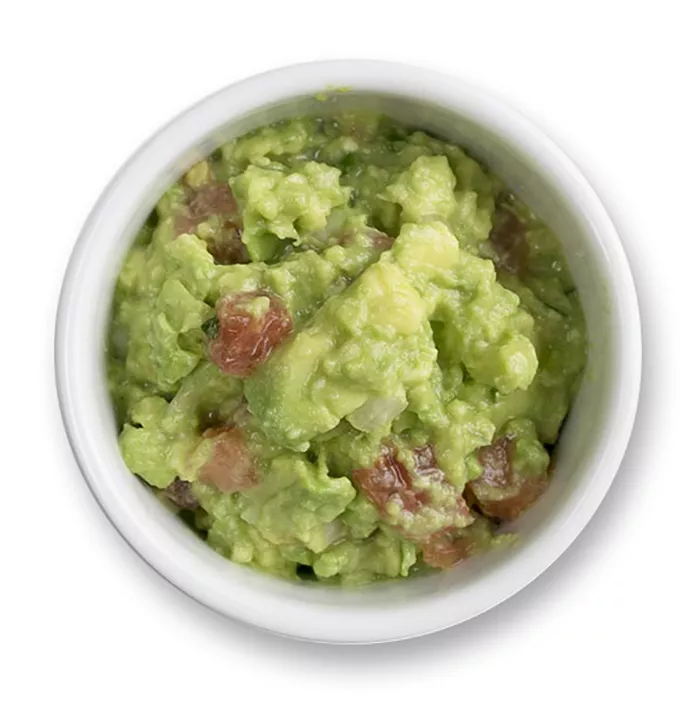 a bowl of homemade guacamole