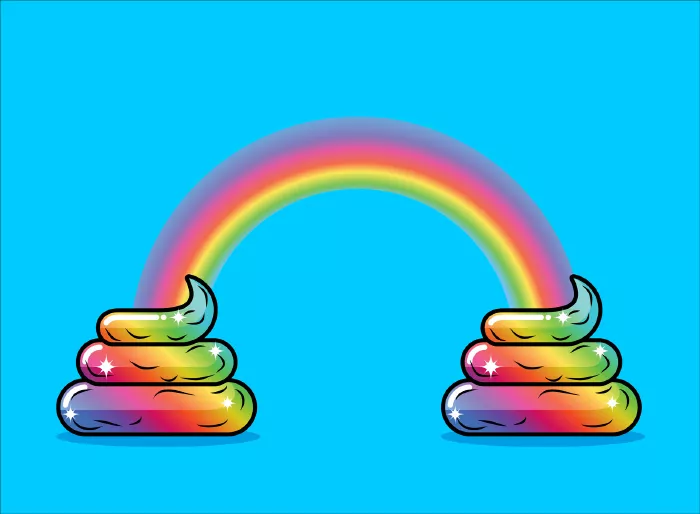 rainbow poop