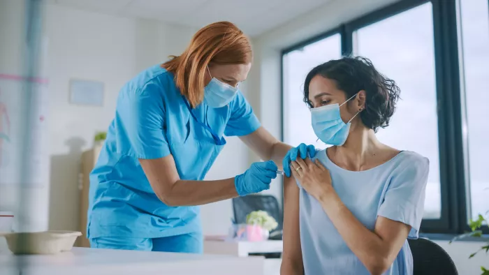 woman at the doctor