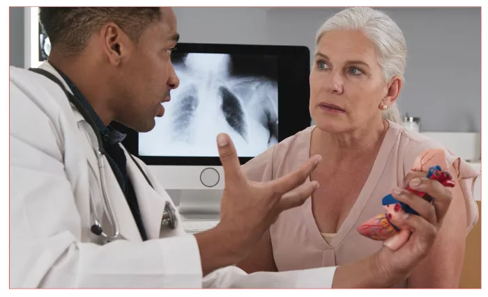 patient speaking to doctor