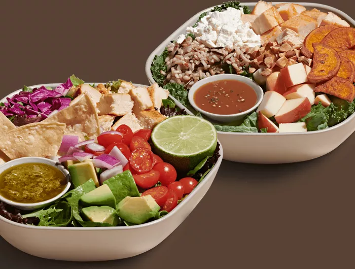 salad and bowl