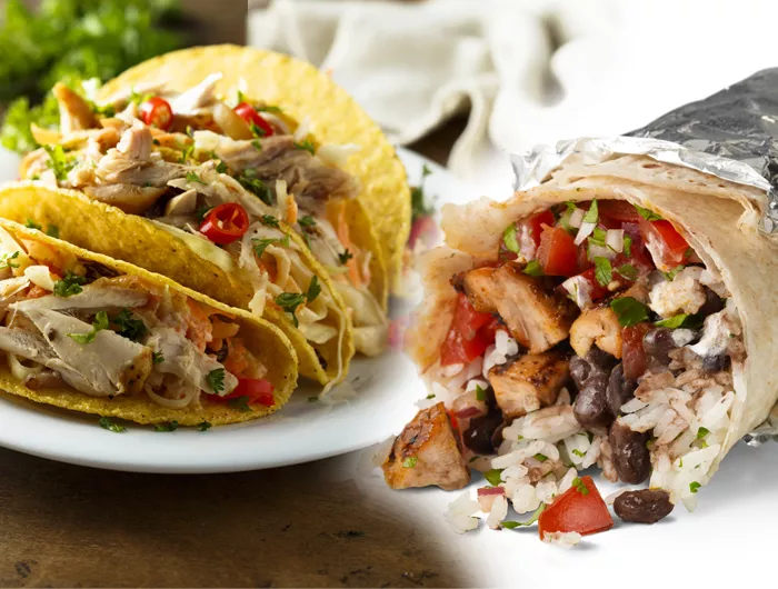 tacos and a burrito