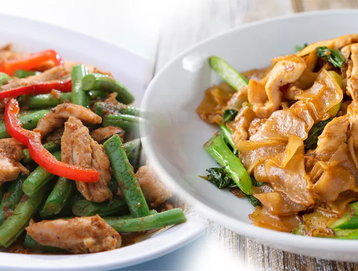 thai noodles and stir fry