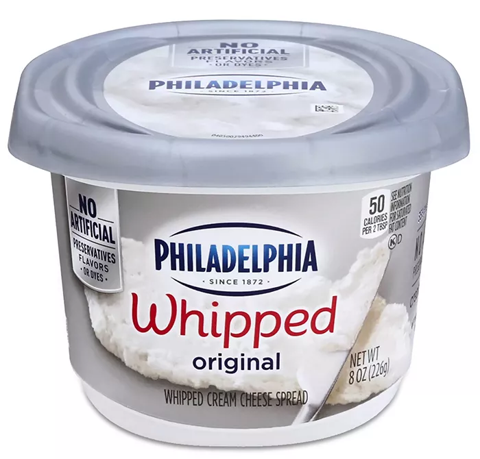 Philadelphia whipped cream cheese