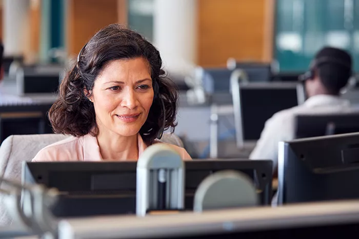 woman at computer
