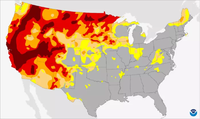 NOAA drought map