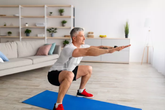 man exercising
