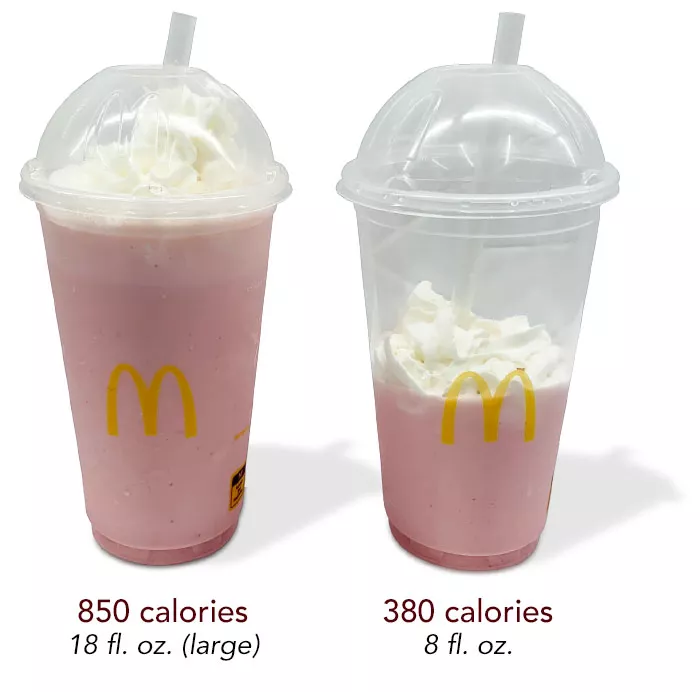 McDonald's strawberry milkshake