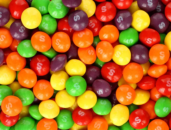 Skittles multicolored fruit candies