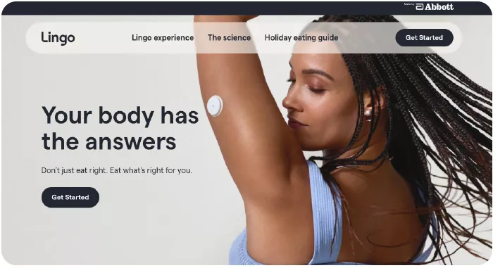 screenshot of Lingo website