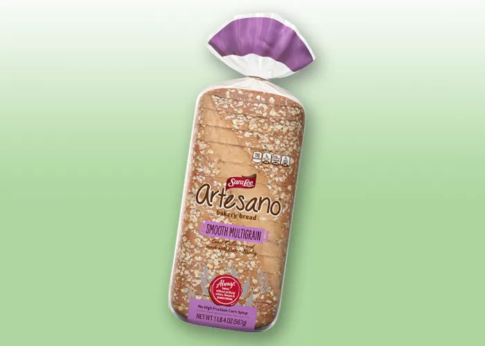 bag of Sara Lee Artesano smooth multigrain bread