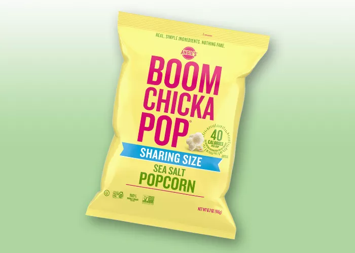 Bag of Boom Chicka Pop sea salt popcorn