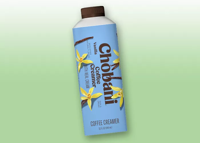 Bottle of Chobani Vanilla Coffee Creamer