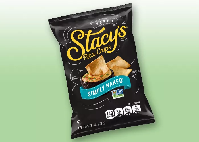 Bag of Stacy's simply naked pita chips
