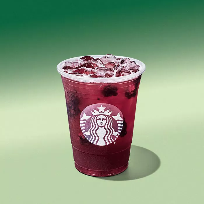 cup of Starbucks blackberry sage refresher