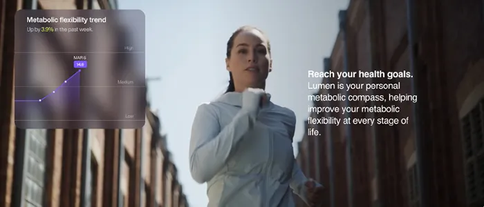 screenshot of Lumen ad for metabolism reader