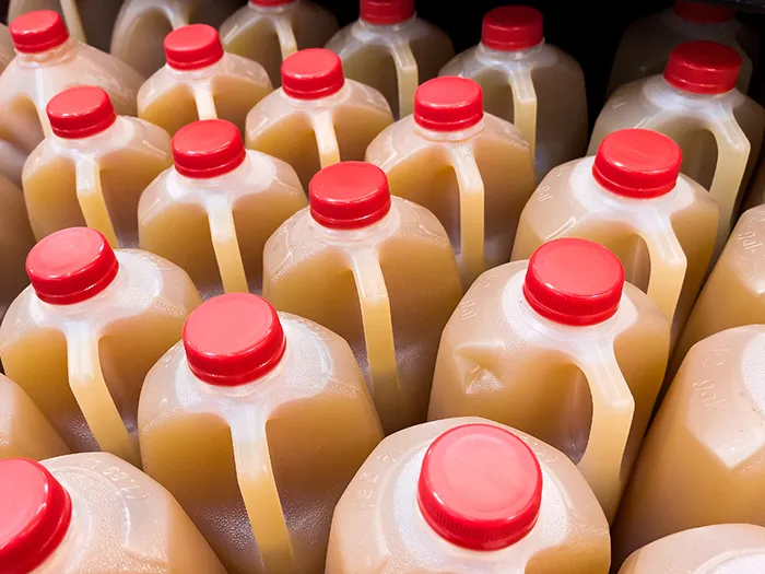 cartons of apple cider