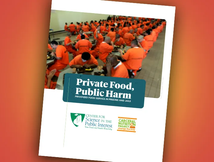 cover of CSPI carceral nutrition report