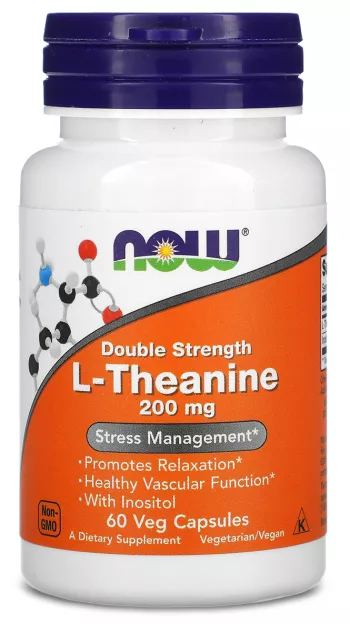 bottle of l-theanine supplement