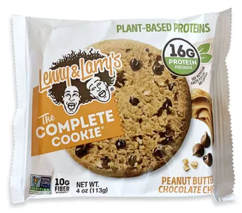 Lenny and Larry's the Complete Cookie in the peanut butter chocolate chip flavor.