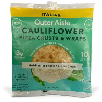 package of Outer Aisle Italian Cauliflower Pizza Crusts