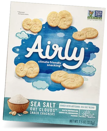 box of Airly sea salt crackers