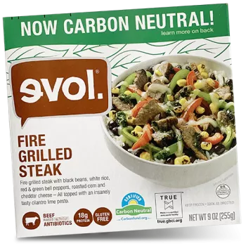 box of evol frozen entre grilled steak
