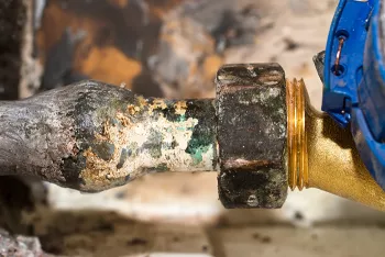outside of a rusted looking pipe