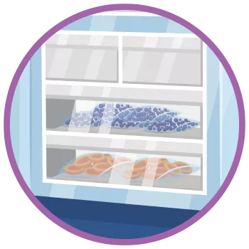 cartoon inside fridge detail