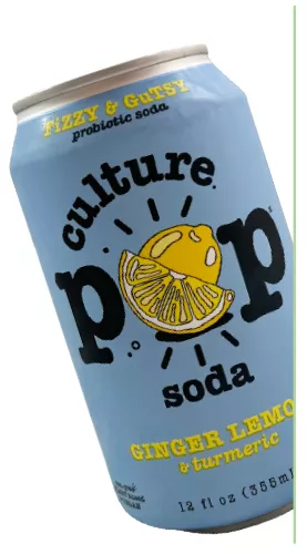 can of Culture pop ginger lemon turmeric flavor