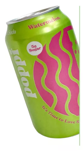 Can Of Poppi watermelon flavor