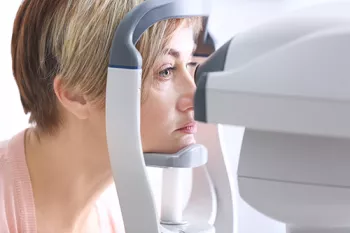 woman getting an eye exam
