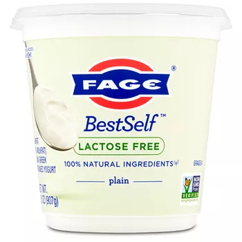 tub of Fage Best Self Lactose free plain yogurt