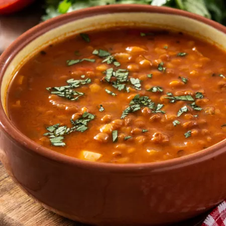 a bowl of bean soup