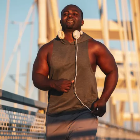 a man running