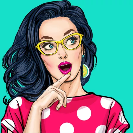 pop art image of woman