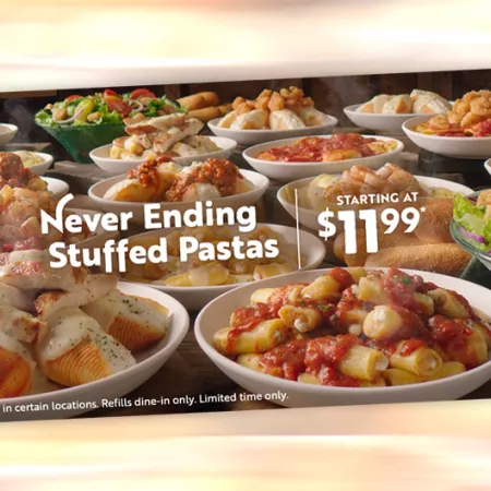 Olive Garden never ending pastas
