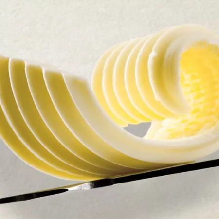 butter on knife
